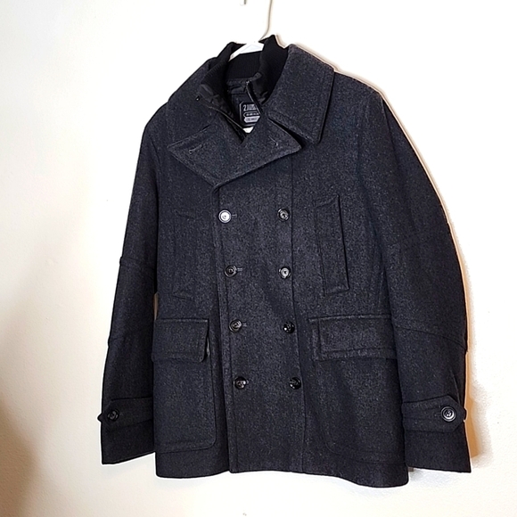 21Men LA Wool Thinsulate Mariners Classic Double Breasted Winter Coat Luxury - Picture 1 of 16